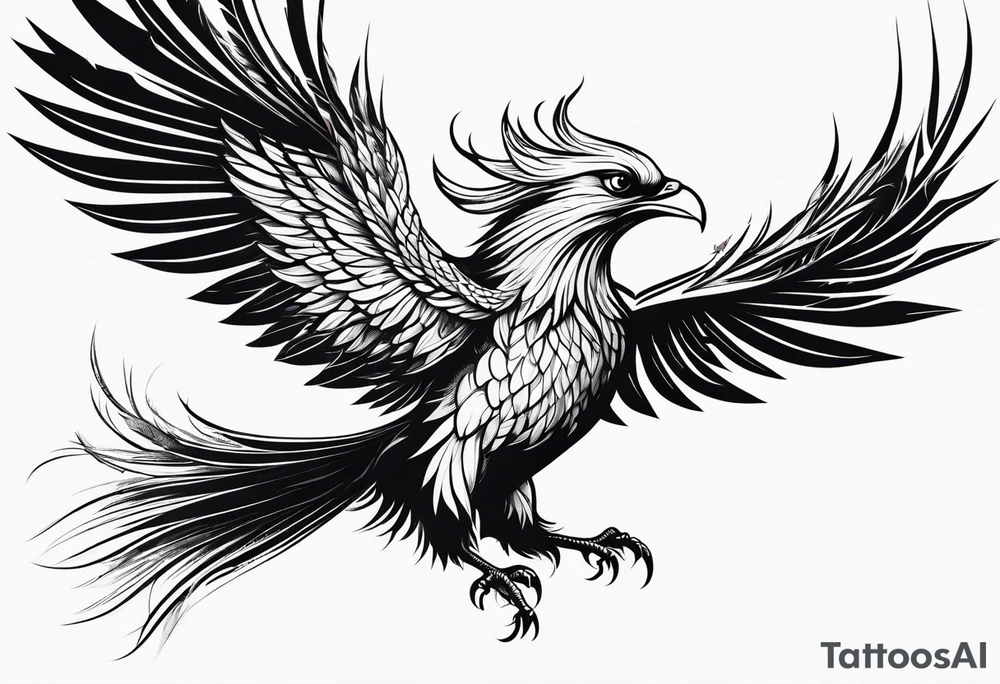 Phoenix bird flying sideways

, tattoo idea