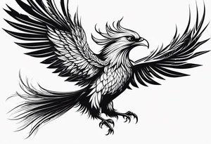 Phoenix bird flying sideways

, tattoo idea