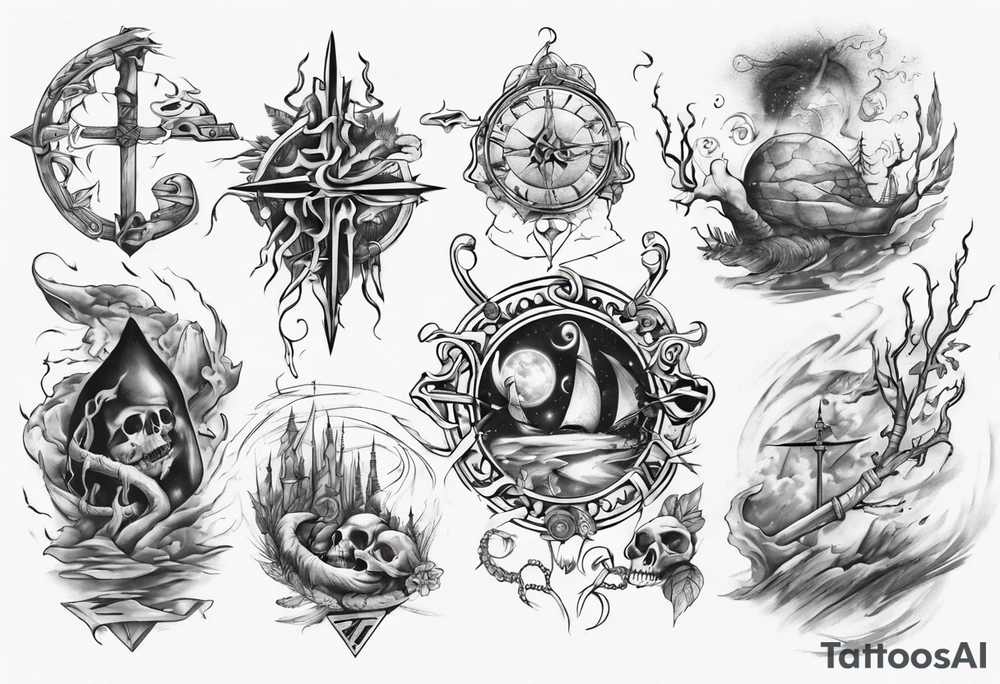 2 paths which got lost and found themselves again tattoo idea