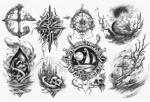 2 paths which got lost and found themselves again tattoo idea