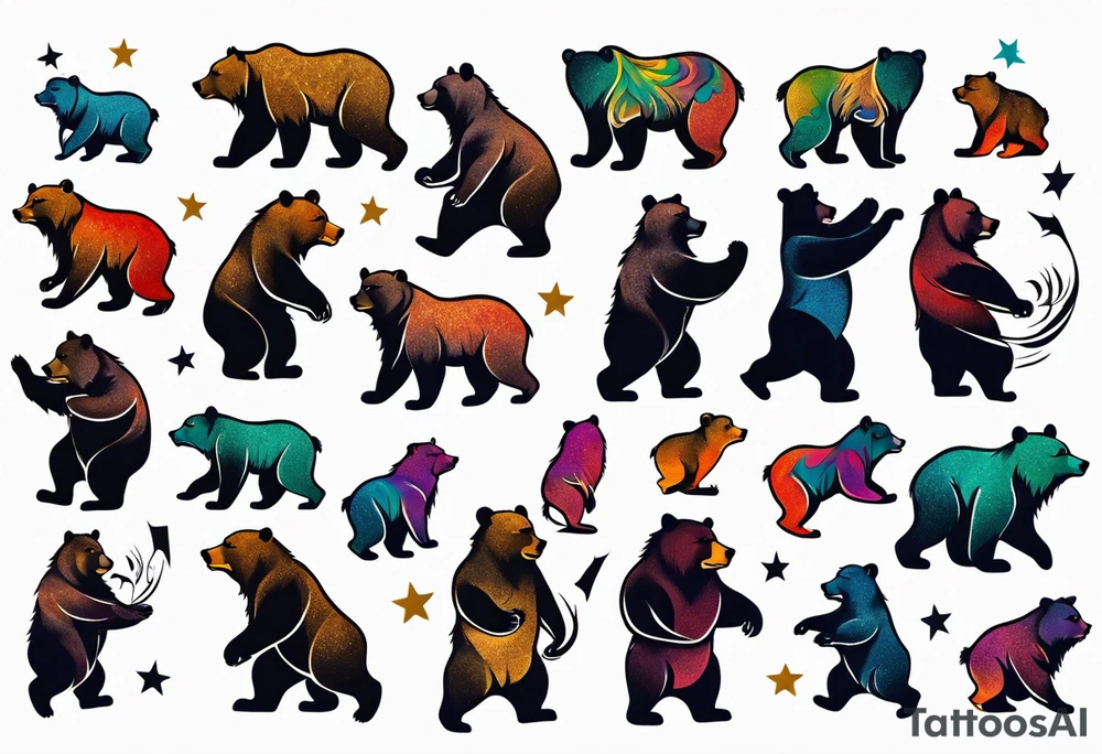 Dancing bear tattoo idea