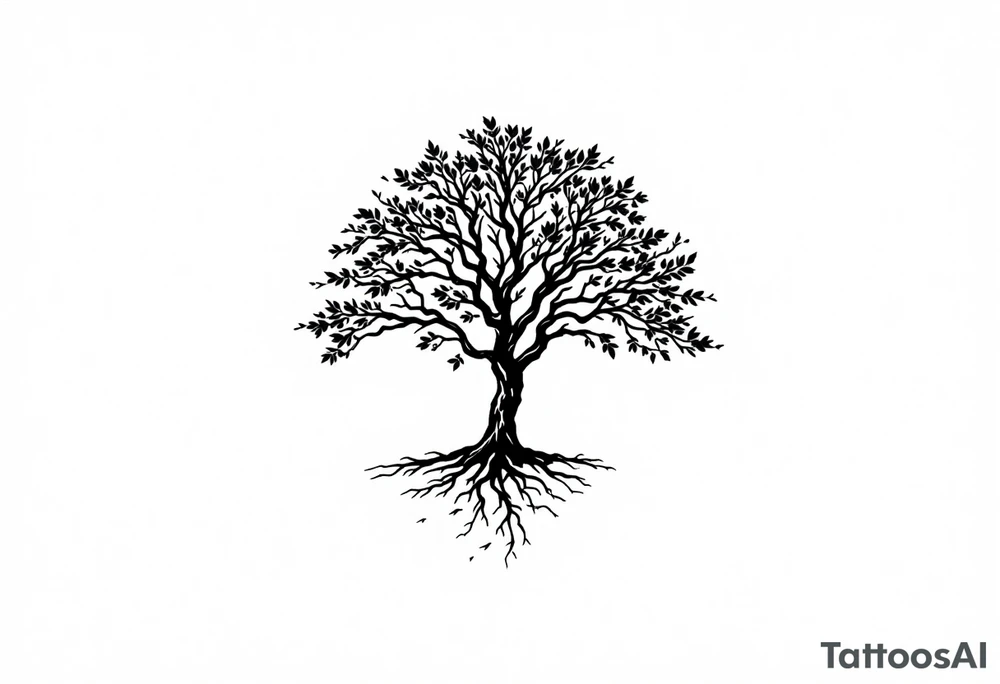 tree tattoo symbolizing order tattoo idea