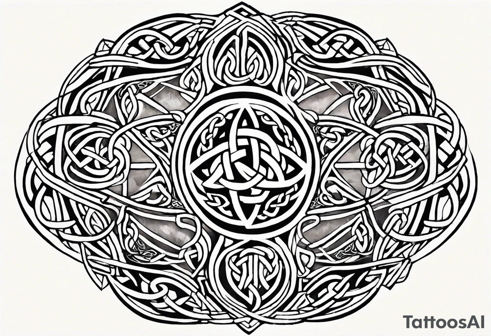 celtic knotwork with triquetra tattoo idea