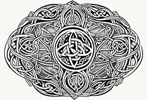 celtic knotwork with triquetra tattoo idea