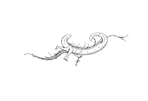 Dragão etéreo, narrativo, nascendo da magia do livro tattoo idea