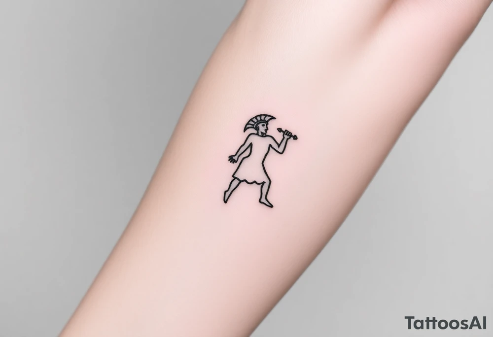 achilles the greek myth, in a symbol tattoo idea