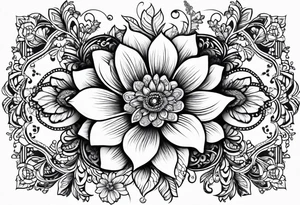 lace flowers tattoo idea