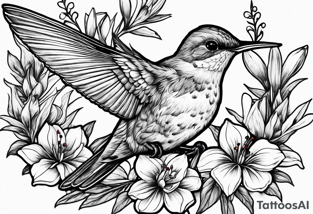 Libra hummingbird yellow finch cardinal flower garden dark sad beautiful mother tattoo idea