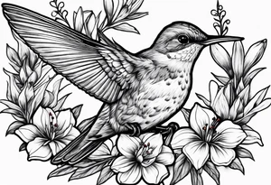 Libra hummingbird yellow finch cardinal flower garden dark sad beautiful mother tattoo idea