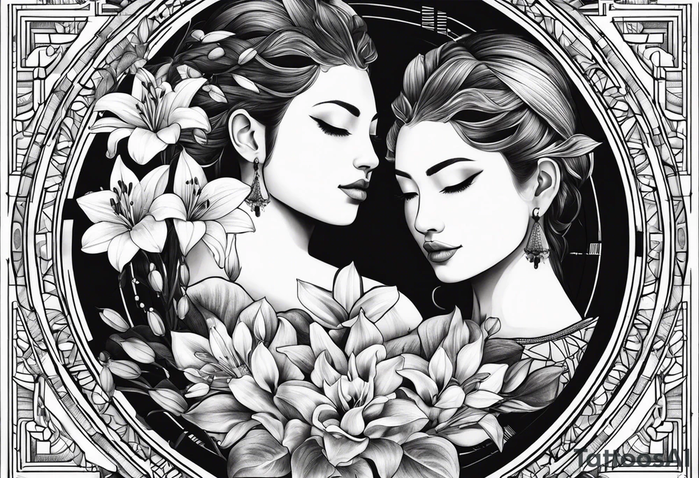 2 Clocks, banyan tree, lily of the valley, protector, strong tattoo idea