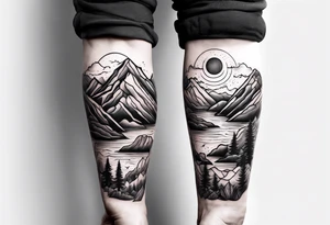 Couple hiking, southwest usa, forearm tattoo idea