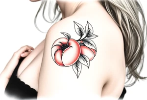 Peaches on teee tattoo idea