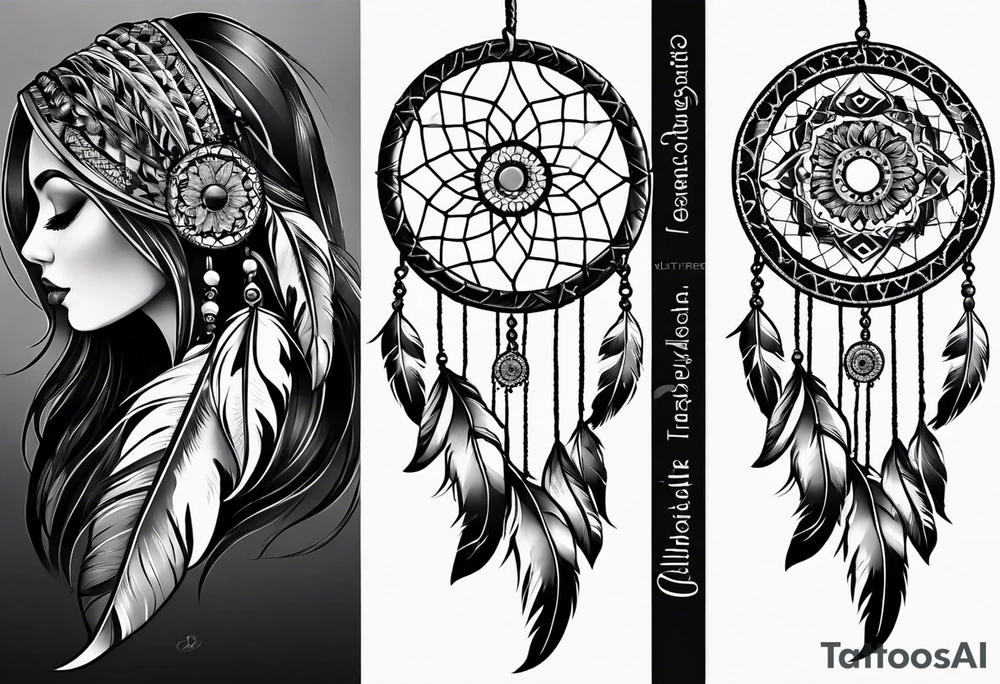 dream catcher with meaning of love tattoo idea