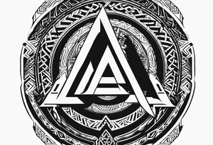 Valhalla  sword shield axe Valknut  stairs tattoo idea