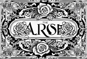 The word "LaRose" in beautiful lettering across my upper back sorrounded with roses tattoo idea