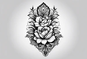 Elbow length lace glove tattoo idea