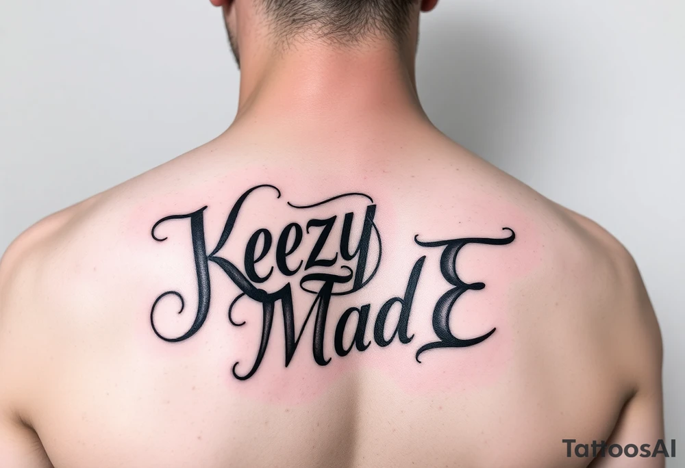 letters only fancy twisted and intertwined through one another (KeezY MadE ) almost like one line tattoo idea