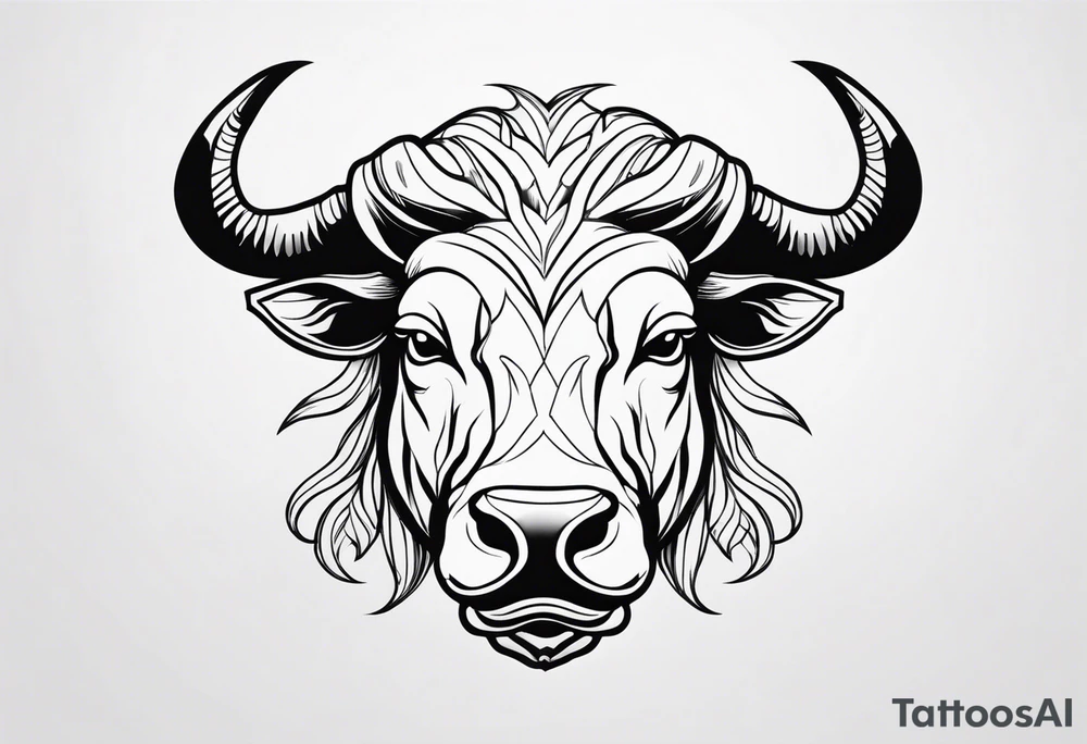 Minotaur head like a sculpture tattoo idea