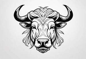 Minotaur head like a sculpture tattoo idea