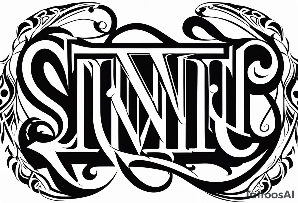 Saint reverse sinner ambigram tattoo design tattoo idea