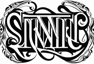 Saint reverse sinner ambigram tattoo design tattoo idea