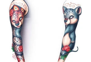 Disney charter aniamls sleeve tattoo tattoo idea