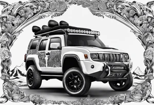 cars, snowboarding, huskie, money, rich tattoo idea