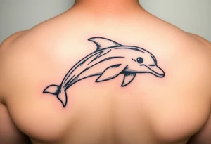 Cartoon dolphin tattoo idea