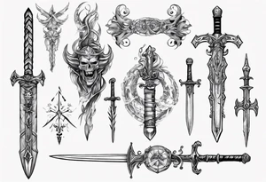 13 and sword tattoo idea