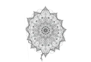 intricate mandala with sacred geometry and cosmic elements tattoo idea