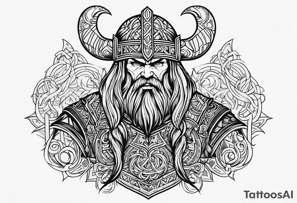 Viking full sleeve tattoo tattoo idea
