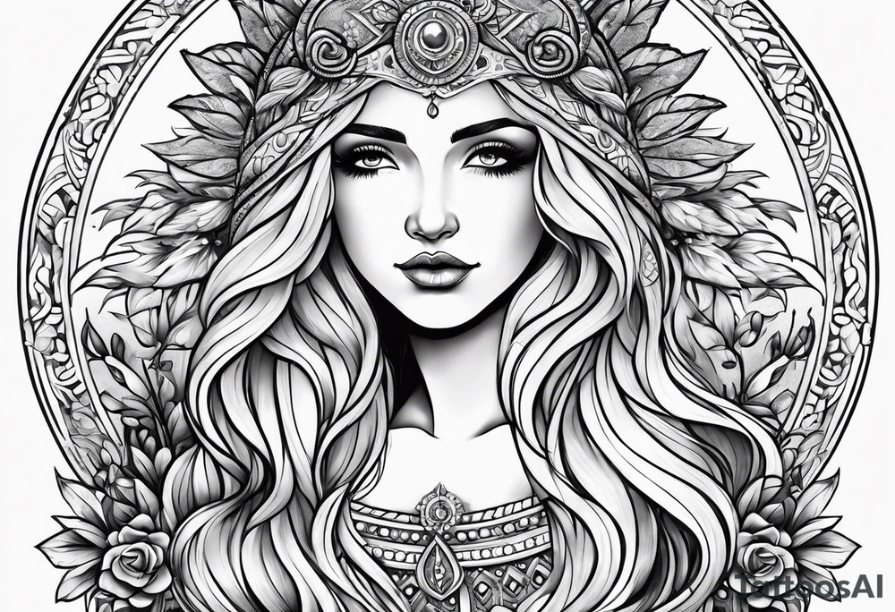 Hippy virgo tattoo idea