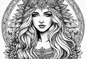 Hippy virgo tattoo idea