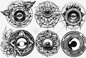 round speaker tattoo idea