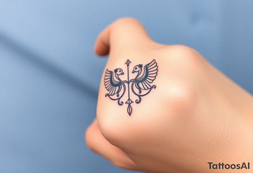Asian, Gemini, twins tattoo idea
