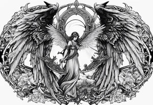 Angel vs Demon for all mankind tattoo idea