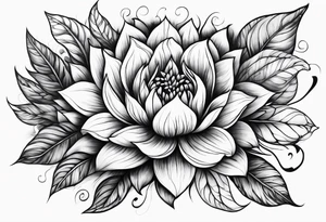 Flower fire tattoo idea