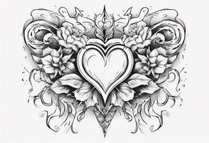 through thick and thin with a heart tattoo idea