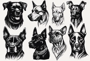 black dog tattoo idea