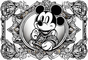 mickey mouse Filipino martial arts tattoo idea