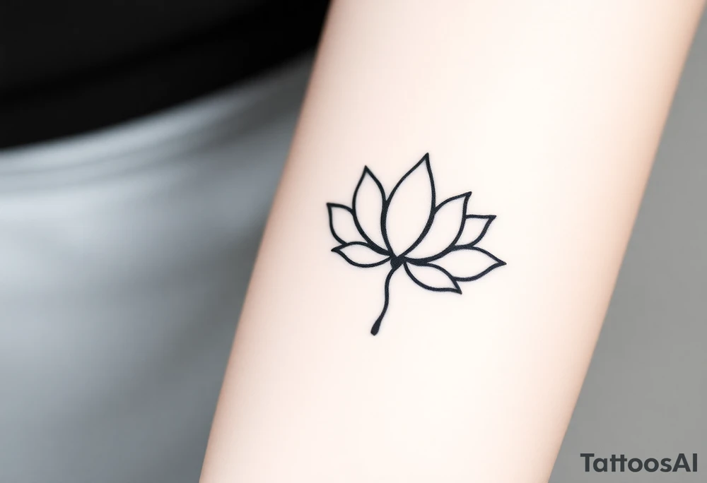 Lotus and Leo symbol tattoo idea