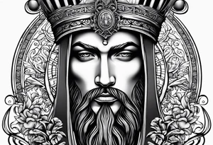 Pain, discipline and catholic religion tattoo idea