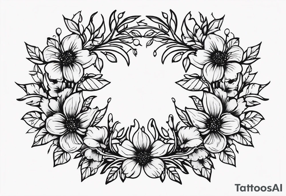 wreath tattoo idea