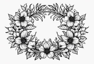 wreath tattoo idea