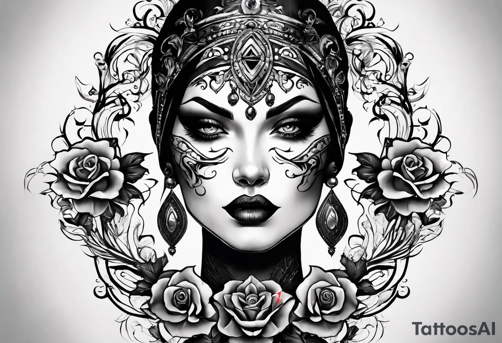 I need a tattoo design that only includes letters X I, with a dark and gothic style. tattoo idea