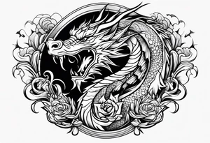 roaring dragon tattoo idea