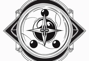 Eight ball jesus tattoo idea