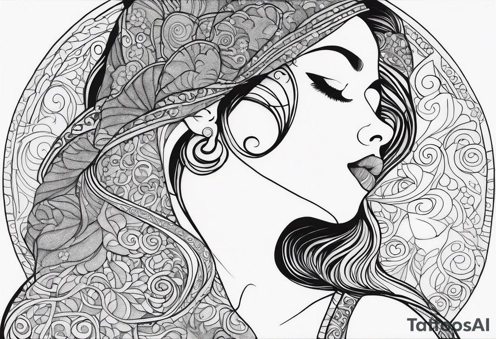a kiss by gustav klimt tattoo idea