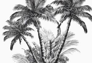 tree palm but instead of leaves there are palms (part of hand) tattoo idea
