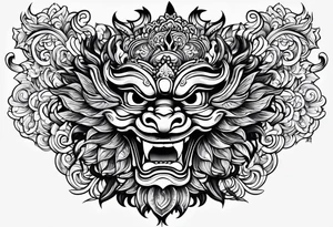 Balanise Barong upper arm tattoo idea